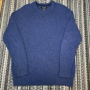 Banana Republic 100% Merino Wool Extra Fine Sweater Italian Yarn Sz L Blue
